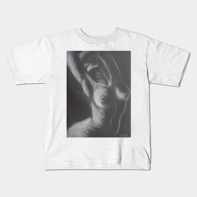 Mood 1 - Female Nude Kids T-Shirt by CarmenT